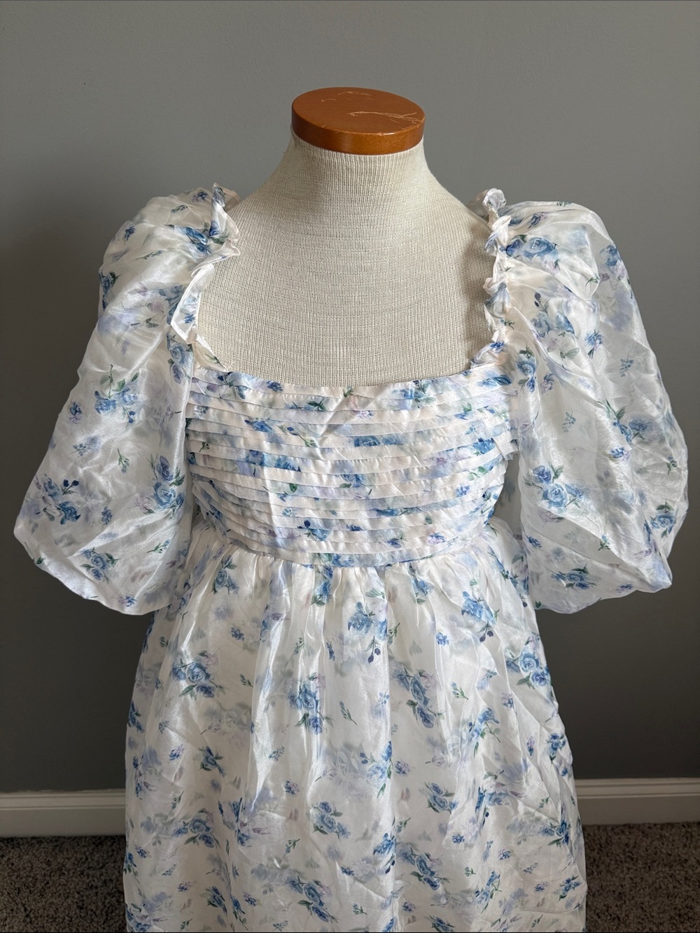NWT!! Worth Collective - Melody Maxi Dress - Cerulean Blue Floral - Large - Picture 3 of 12